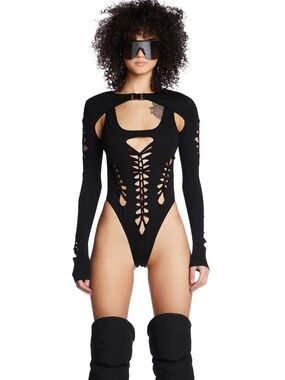 WHILE I'M YOUNG BODYSUIT AND SHRUG SET